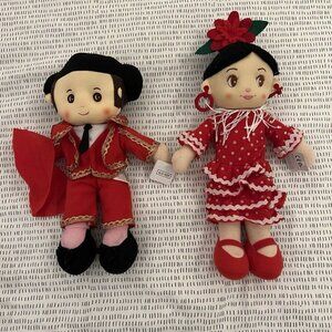 NEW Bundle Spanish Matador & Bailaora Flamenco Dancer Rag Doll